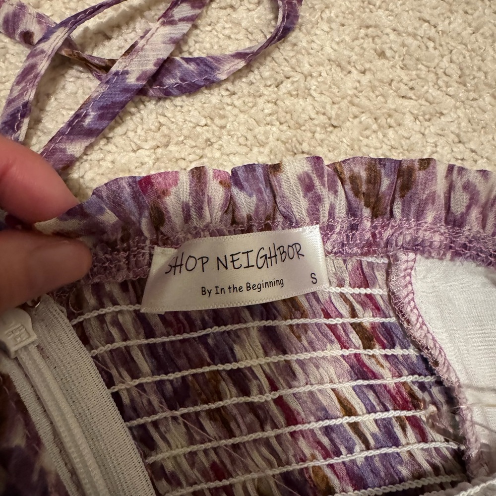 Shop Neighbor by in the beginning Purple Tiered Maxi Dress - Picture 2 of 3